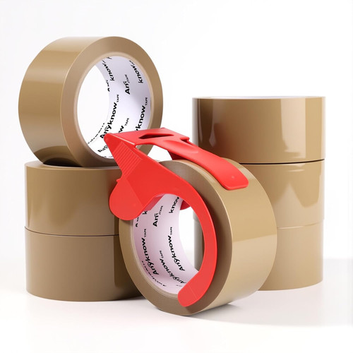 Brown packing tape rolls - tape,