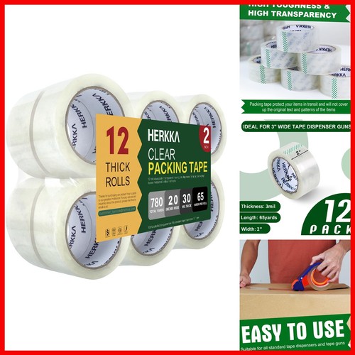 Herkka clear packing tape - packing, 12