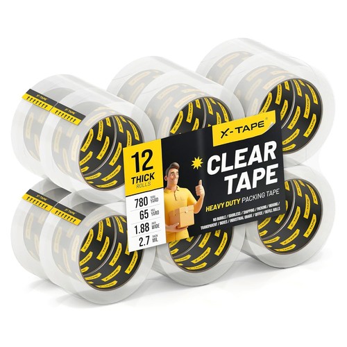 Rolls clear packing tape - 12,