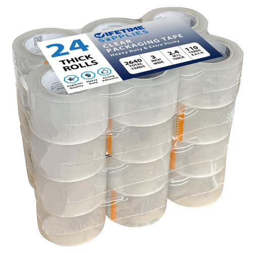 Rolls clear packing tape - rolls, 3"