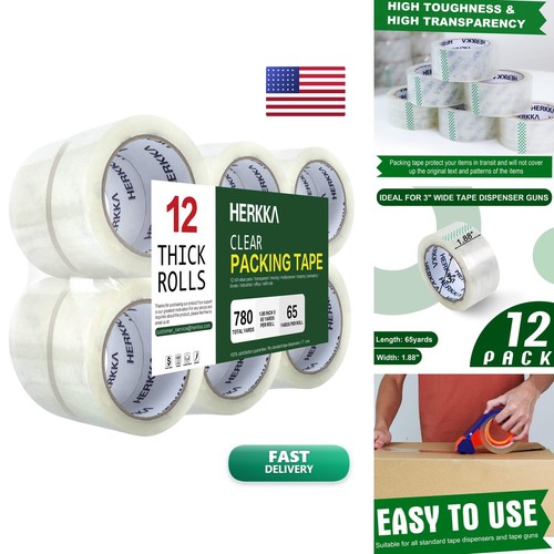 Herkka clear packing tape - clear, 12